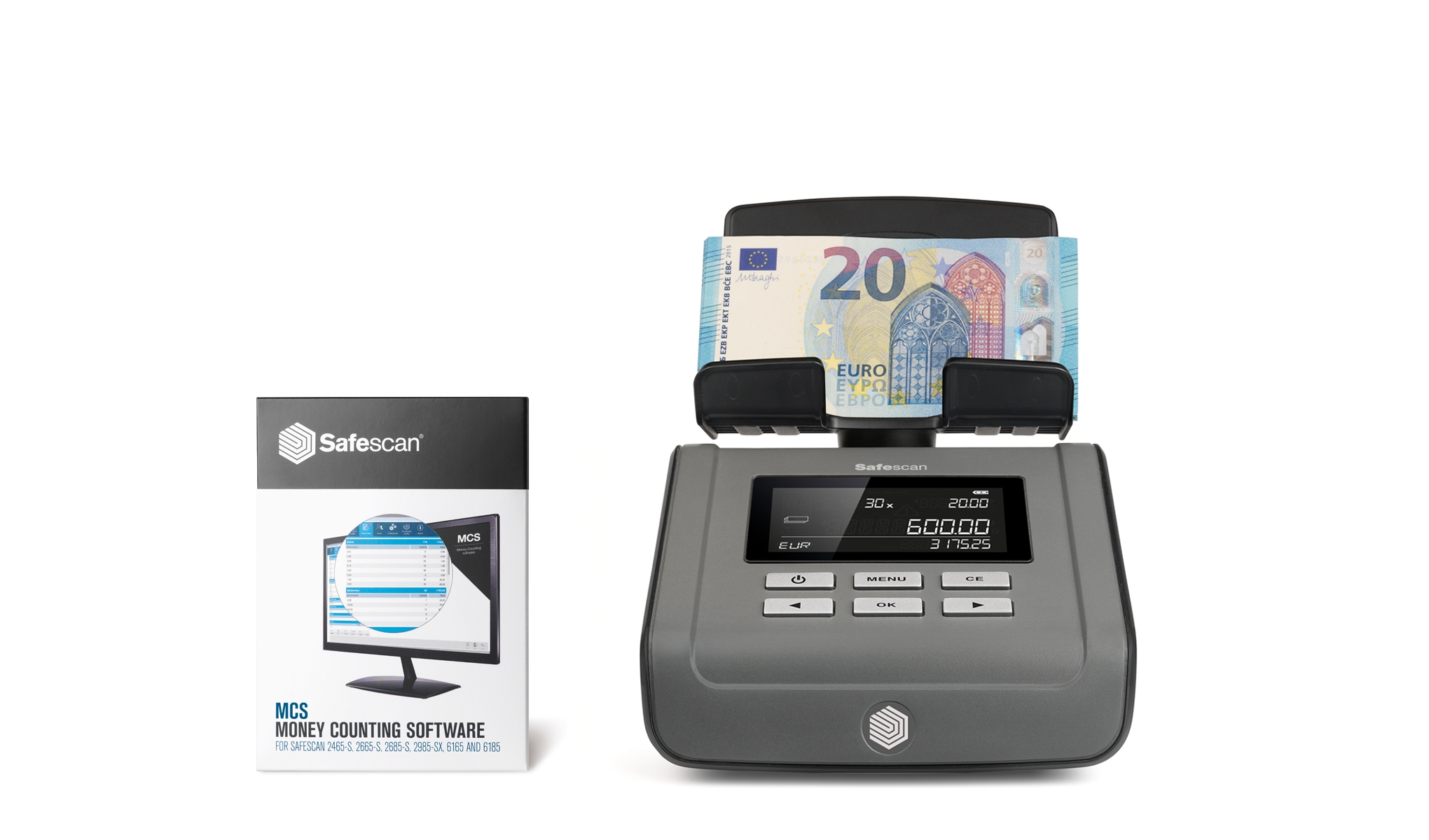 Money Counting Scale Safescan 6165 Counts coins and banknotes